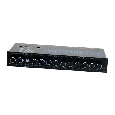 9 Band Subwoofer Output Metal 12V DC with CD AUX Input 9 Equalization Bands Car Audio High Performance