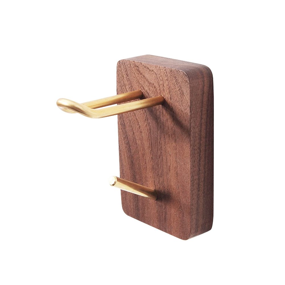 Headphone Stand Headphone Hanger Holder Wall Mount Headset Hook Under Desk Creative Headset Stand Wall-Mounted Solid Wood Frame Metal Hook Headset Holder