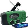 Emergency Hand Crank Radio with LED Flashlight for Emergency, AM/FM NOAA Portable Weather Radio with 2000mAh Phone Charger, USB Charged & Solar Power for Camping, Emergency (Army Green) view 1
