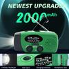 Emergency Hand Crank Radio with LED Flashlight for Emergency, AM/FM NOAA Portable Weather Radio with 2000mAh Phone Charger, USB Charged & Solar Power for Camping, Emergency (Army Green) view 3