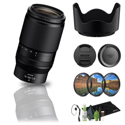 Nikon - NIKKOR Z 70-180mm f/2.8 Standard Zoom Lens for Z Mount Cameras (20120) + Filter Kit + Cap Keeper + Cleaning Kit (Renewed)