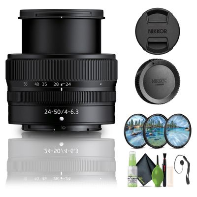 Nikon NIKKOR Z 24-50mm f/4-6.3 Lens (20096) + Filter Kit + Cap Keeper + Cleaning Kit (Renewed)