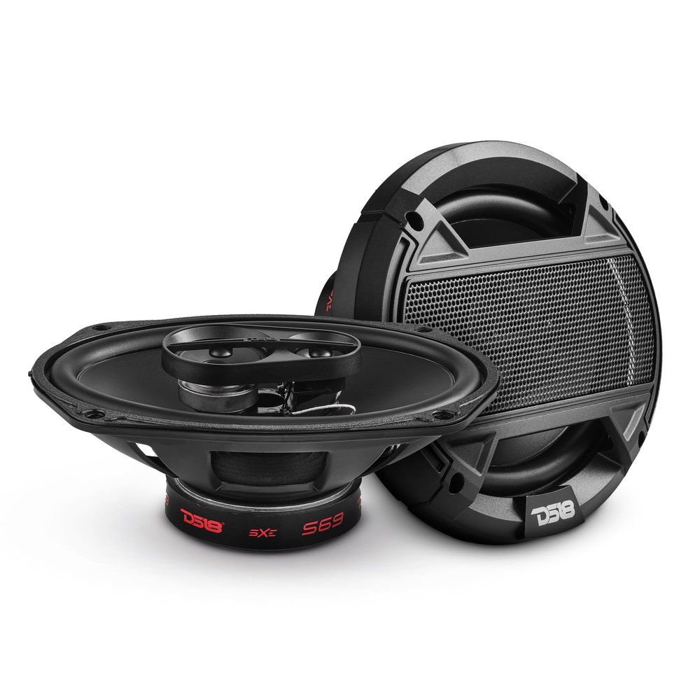 DS18 S69 Select 6x9 3-Way Coaxial Speaker 240 Watts 4-Ohm, Grill Included - 3-Way Car Audio Speakers, Perfect OEM Upgrade, Easy Installation, 6" x 9" Car Speakers - Pair