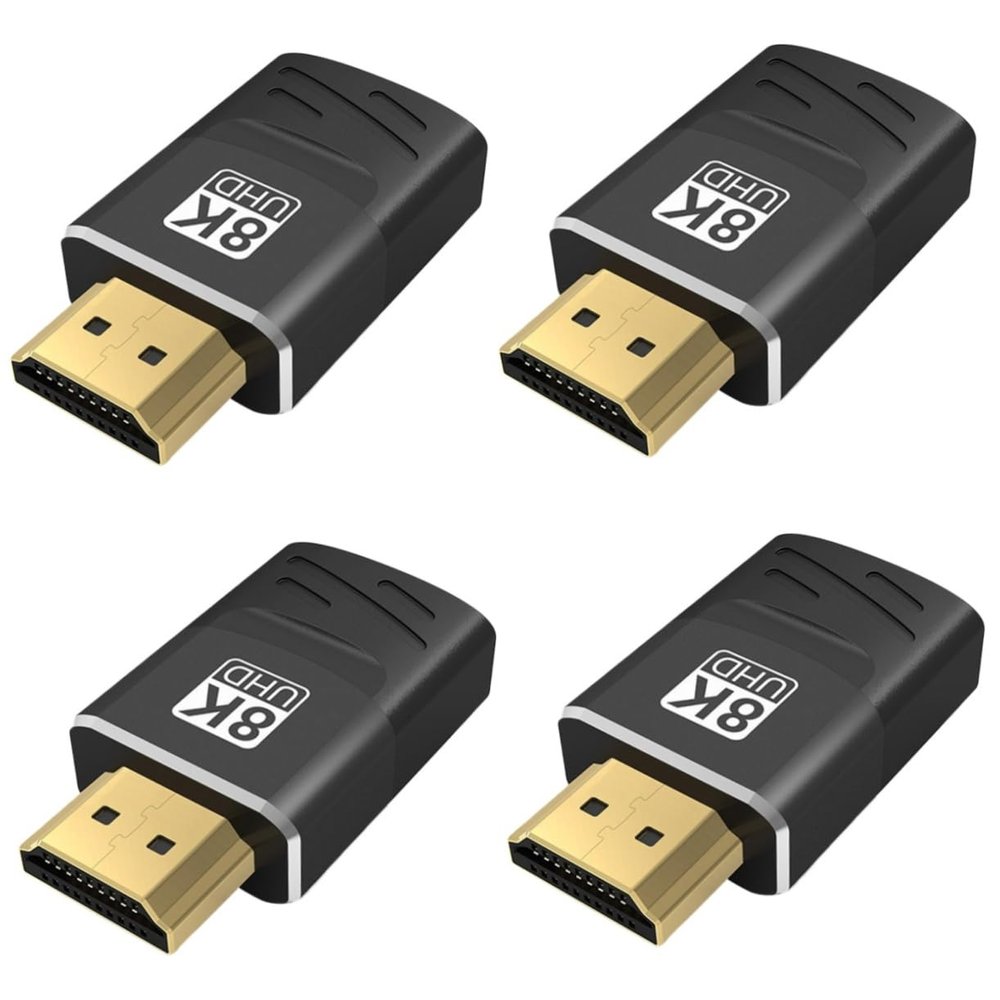 DirectNine Basics 4pcs Adapter USB Connectors Ethernet Adapter USB Male to Female USB Adapter Extension Converter Adapter Tv Connectors Adapters Tv Coupler Laptop Alloy Projector, 2.82X2.09, Black, 59381WD02X