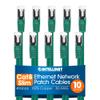 Intellinet Cat8.1 Slim U/FTP RJ45 Ethernet Cable 10-Pack, 5 ft, Green view 1