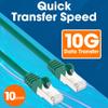 Intellinet Cat8.1 Slim U/FTP RJ45 Ethernet Cable 10-Pack, 5 ft, Green view 3