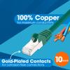 Intellinet Cat8.1 Slim U/FTP RJ45 Ethernet Cable 10-Pack, 5 ft, Green view 4