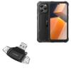 BoxWave Smart Gadget Compatible with Blackview Oscal S70 Pro - AllReader SD Card Reader, microSD Card Reader SD Compact USB - Jet Black view 1