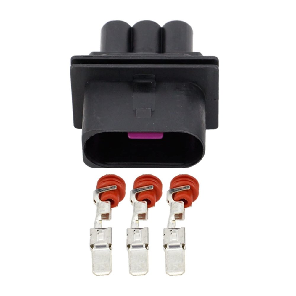 ROLEDO 3 Pin 1J0 906 443 Fan Plug Radiator Plug Terminal Plug DJ70328-6.3-11/21 3P (Color : 5 Sets Male)