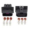 ROLEDO 3 Pin 1J0 906 443 Fan Plug Radiator Plug Terminal Plug DJ70328-6.3-11/21 3P (Color : 5 Sets Male) view 2