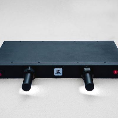 Racklight 19" 1U 4 Outlet Surge Protector LED Lights with Dimmer (Red LED Lights)