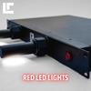 Racklight 19" 1U 4 Outlet Surge Protector LED Lights with Dimmer (Red LED Lights) view 2