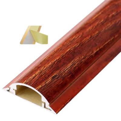 Aluminum Alloy Trunking, Half Round Cable Cover/Self-Adhesive Cable Management Raceway for Doorway Living Room Prevent Cable Trips & Protect Wires, 1m/3.3ft Length ( Size : Red-NO.3-W-28mm(1-1/10in) )
