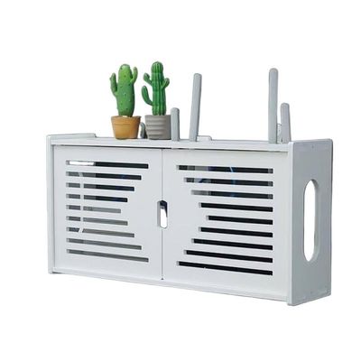 Cable Organizer Box Decor Wall Storage Wireless Hanging WiFi Router Box Box Cable Punching Router Home Wooden Storage Plug Box Organizer Cable Management Box (Color : 2)