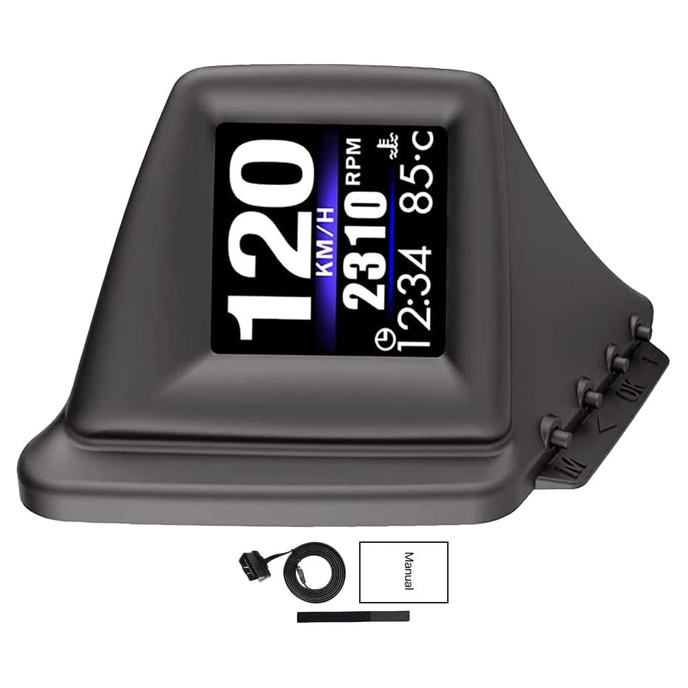 KACEPAR Head Up Display, Car HUD P8, OBDII & GPS Dual System, The 1st Model in The Market Can be Installed on A-Pillar Trim