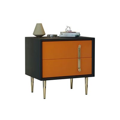 JECCIE Snack Table Nordic Creative Square with Drawer Storage Bedside Table Home Living Room Bedroom Bedside Cabinet Simple Storage Side Cabinet Sofa Table, Black