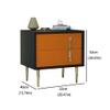 JECCIE Snack Table Nordic Creative Square with Drawer Storage Bedside Table Home Living Room Bedroom Bedside Cabinet Simple Storage Side Cabinet Sofa Table, Black view 3