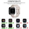3 Pack Sport Bands Compatible with Fitbit Versa 2 Bands/Fitbit Versa Bands/Versa Lite/Versa SE, Classic Soft Sport Replacement Wristbands for Fitbit Versa 2 Smart Watch Women Men (Large,Starlight/Milk Tea/Smoke Violet) view 2