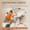 iKF R3 Classic Retro Bluetooth Headphones, Foldable Lightweight Wireless Headset,Vintage, Volume Control,60 Hours Playback, Noise Isolation, with Microphone, Throwback 80s 90s Design(Slivery) view 3