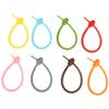 Hubceuo 40Pcs Colorful Silicone Ties Bag Clip, Bread Tie, Reusable Rubber Twist Tie, All- Silicone Ties view 1