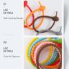 Hubceuo 40Pcs Colorful Silicone Ties Bag Clip, Bread Tie, Reusable Rubber Twist Tie, All- Silicone Ties view 3