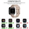 3 Pack Sport Bands Compatible with Fitbit Versa 2 Bands/Fitbit Versa Bands/Versa Lite/Versa SE, Classic Soft Sport Replacement Wristbands for Fitbit Versa 2 Smart Watch Women Men (Small,Sand Pink/Milk Tea/Avocado Green) view 2