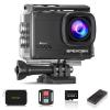 Apexcam 4K 60FPS 64MP EIS WiFi Action Camera with 64GB Memory Card Waterproof Underwater Camera 40M Sport Camera 2.0'LCD 2.4G Remote Control 2X1350mAh Batteries and Multiple accessorie view 1