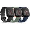 3 Pack Sport Bands Compatible with Fitbit Versa 2 Bands/Fitbit Versa Bands/Versa Lite/Versa SE, Classic Soft Sport Replacement Wristbands for Fitbit Versa 2 Smart Watch Women Men (Large,Black/Abyss Blue/Avocado Green) view 1