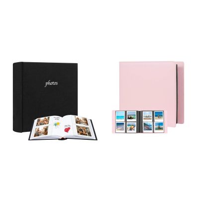 2Packs Photo Album for Fujifilm Instax Wide 300 Camera, Polaroid 600 i-Type Film Album, Extra Large Picture Albums for Polaroid Now OneStep2 OneStep+ Instant Camera, POP Lab Print Camera