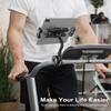woleyi Gooseneck Tablet Bike Mount for Indoor Cycling, Gym Treadmill, Spin bike, Stationary Exercise bicycle, Peloton Handlebar, Elliptical, Stroller Clamp for iPad Pro/Air/Mini, Phone, 4.7-13" Tablet view 2