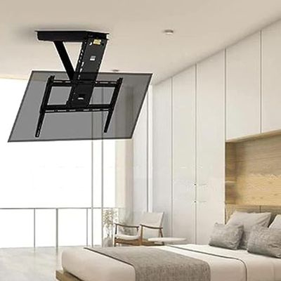 MAibuL LNNW 0-85 Flip Down TV/Monitor Bracket Electric Ceiling TV Mount  Motorized TV Mount for 32-65 Inch TVs for Most LED LCD Flat Curved Screen TVs & Monitors