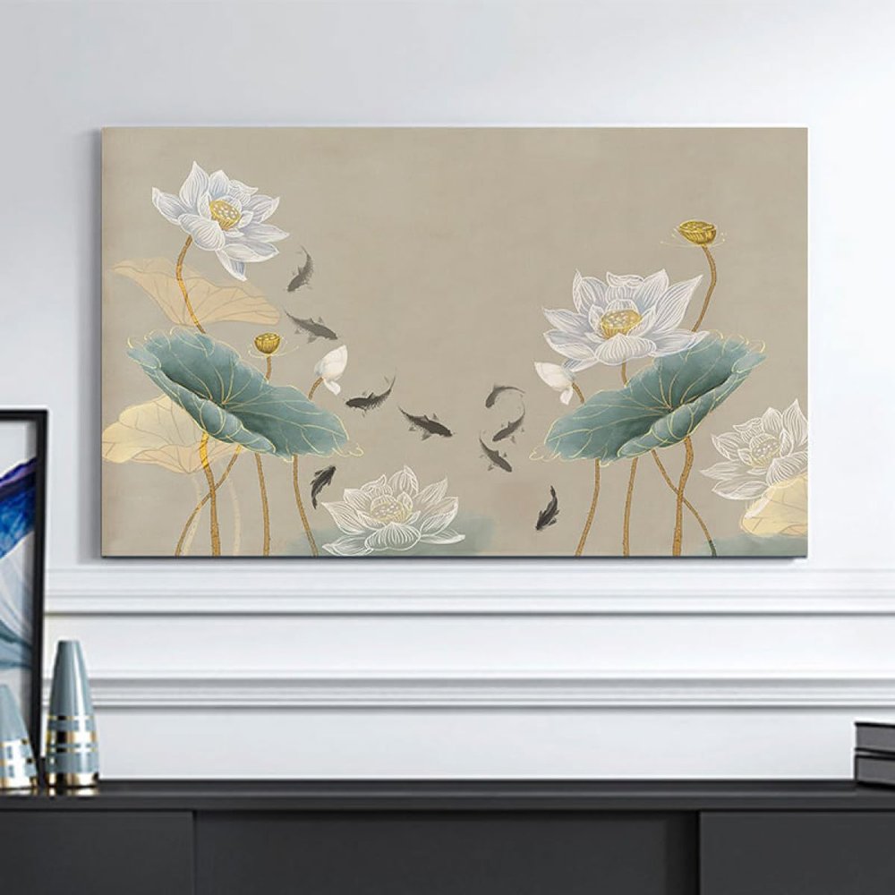 32-65in,TV Cover TV Dustproof Cover Indoor Home Fabric Computer Dust Covers Universal Hanging Curved Display Cover Painting Pattern LCD/LED Screen Protective Cover Bedroom Living Room Art Decoration