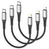 Acevien Short USB C to Lightning Cable 6 Inch, 3 Pack 0.5 Foot Short iPhone PD Fast Charging Braided Cord for iPhone 14 13 12 11 Pro Max Xs view 1