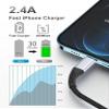 Acevien Short USB C to Lightning Cable 6 Inch, 3 Pack 0.5 Foot Short iPhone PD Fast Charging Braided Cord for iPhone 14 13 12 11 Pro Max Xs view 2