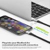 Acevien Short USB C to Lightning Cable 6 Inch, 3 Pack 0.5 Foot Short iPhone PD Fast Charging Braided Cord for iPhone 14 13 12 11 Pro Max Xs view 4