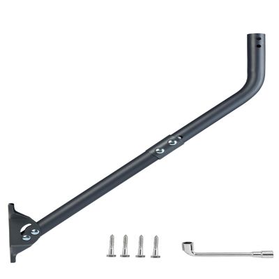 CEKAY Universal Antenna Mounting Pole 1.5" Dia x 35" L, Heavy Duty J Mount for Starlink, Weather Station & All Types of Antennas, Adjustable Pivot Lock Bracket for Wall, Eave & Roof