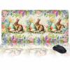 Oversized Gaming Mouse Pad, Easter Rabbit and Easter Egg Purple Plants Desk Mat for Home Office Extended XXL Computer Mouse Pad with Non-Slip Backing for Laptop Desktop Keyboard,35x15 inch view 1