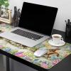 Oversized Gaming Mouse Pad, Easter Rabbit and Easter Egg Purple Plants Desk Mat for Home Office Extended XXL Computer Mouse Pad with Non-Slip Backing for Laptop Desktop Keyboard,35x15 inch view 2