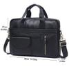 Ba*g KPF Leather Messenger Bag for Men 15.6 inch Briefcase Computer Laptop Bag Leather Satchel Bag Retro Shoulder Bag for Office Business Travel Black view 2