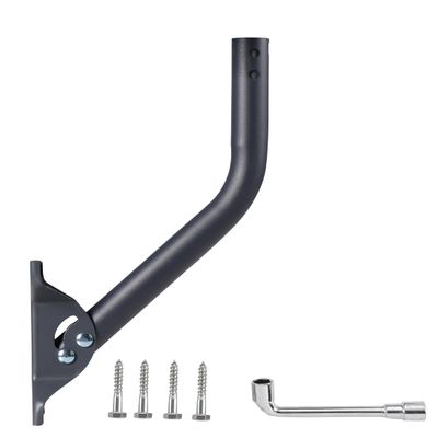 CEKAY Universal Antenna Mounting Pole 1.5" Dia x 17" L, Heavy Duty J Mount for Starlink, Weather Station & All Types of Antennas, Adjustable Pivot Lock Bracket for Wall, Eave & Roof