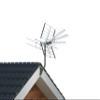 CEKAY Universal Antenna Mounting Pole 1.5" Dia x 17" L, Heavy Duty J Mount for Starlink, Weather Station & All Types of Antennas, Adjustable Pivot Lock Bracket for Wall, Eave & Roof view 3