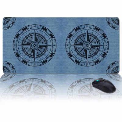 Oversized Gaming Mouse Pad, Compass Circle Dot Abstract Geometric Desk Mat for Home Office Extended XXL Computer Mouse Pad with Non-Slip Backing for Laptop Desktop Keyboard,35x15 inch