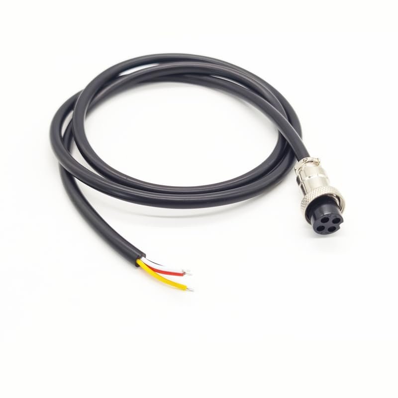 GX16 4 Pin Cable Single Female Aviation Cordset, GX16 4 Pin Panel Mount Circular Metal Aviation Connector Adapter Female Head Cable1Meter