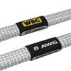 WORLDS BEST CABLES 8 Foot Ultimate - 8 AWG - Ultra-Pure OFC - Premium Audiophile HiFi Single Speaker Cable for Center Channel with Eminence Gold Banana Plugs & Silver Tweed Jacket view 4