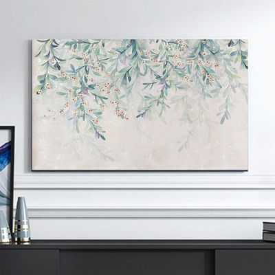 GSGC 32-65 Inches TV Cover Indoor TV Dust Cover Painting Printing Dustproof Cover Smooth Soft Polyester Dust Proof TV Screen Protector Cover Fabric for LCD LED Bedroom Living Room Decoration Cover