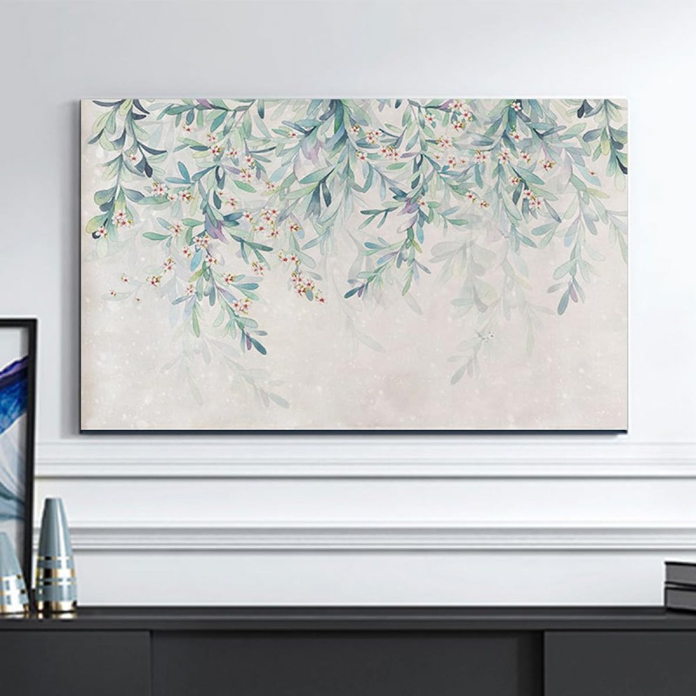 GSGC 32-65 Inches TV Cover Indoor TV Dust Cover Painting Printing Dustproof Cover Smooth Soft Polyester Dust Proof TV Screen Protector Cover Fabric for LCD LED Bedroom Living Room Decoration Cover