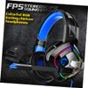 Homoyoyo Led Gaming Headset with Driver Surround Sound Earmuffs RGB Marquee Light Noise Cancelling Microphone Portable Wired Headphones view 4
