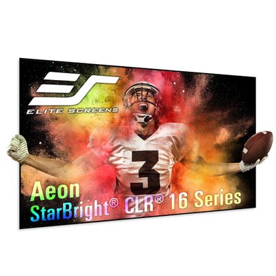 Elite Projector 123-Inch Edge-Free Projector Screen, Ceiling Light Rejecting (CLR) Technology, Absorbs 90% Overhead Lighting, High-Gain Material for Standard Throw Projectors, AR123H2-SBCLR16