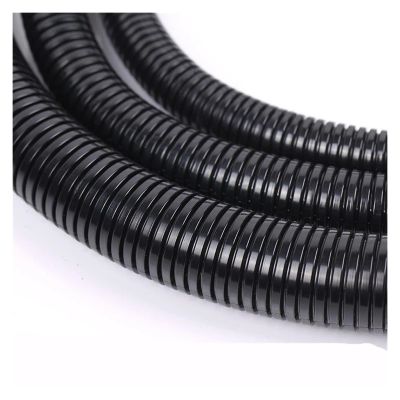 2M Insulation Corrugated Tube Pipe Nylon Wire Harness Casing Cable Sleeves Cord Duct Cover Mechanical Line Protecter (Color : Black, Size : AD-13)