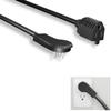 Kentek 3 Feet Ft 16 AWG Low Profile Angled Power Extension Cable Cord NEMA 5-15P/R 13A/125V Black view 1